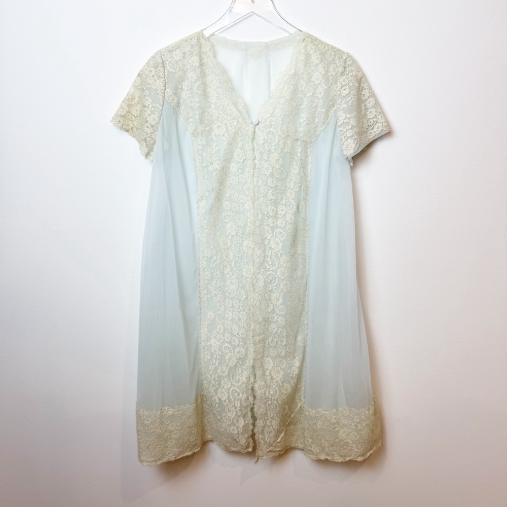 Vintage | 1960's Double Layer Powder Blue Peignoir